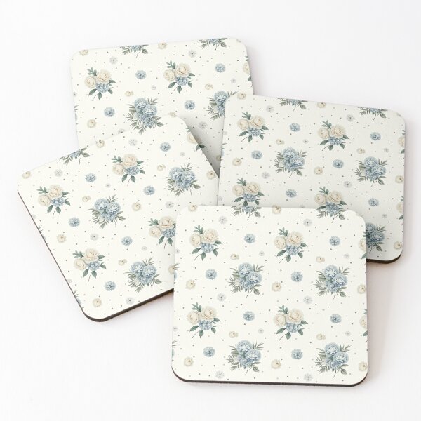 Item preview, Pastel Blue Flowers designed and sold by Mary Spencer.