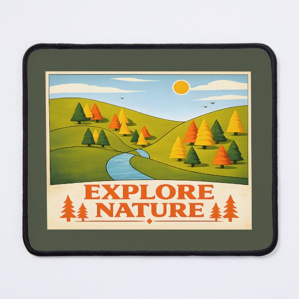 Item preview, Explore Nature – Retro Landscape Adventure Poster designed and sold by blankTeeShirt.