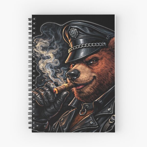 Artikelvorschau, Smokin’ Hot Leather Daddy Bear Leder Gay Pride Grafikdesign entworfen und verkauft von ItsAKinkThing.