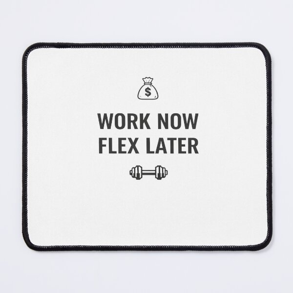 Item preview, Work Now Flex Later Minimal Typography Sticker Success Mindset designed and sold by MinimalMood Studio.