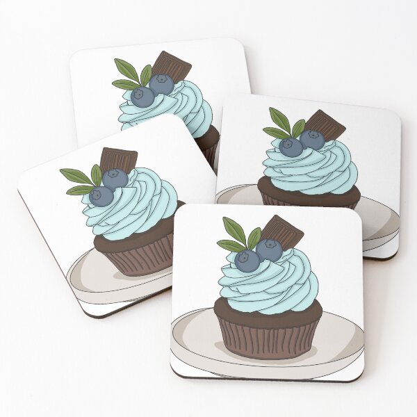 Item preview, Chocolate and Blueberry Cupcake designed and sold by RayanneArt.