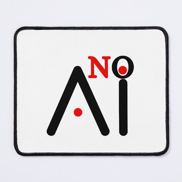 Item preview, No AI Art Sticker - No Artificial Intelligence - No AI Symbol  designed and sold by Caviar-Studio.