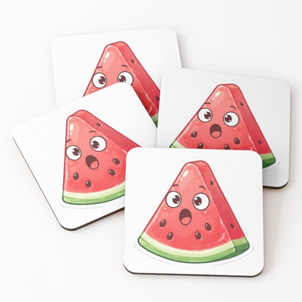 Item preview, Shocked Watermelon Cute Reaction Fruit Sticker designed and sold by Dakochaaan.
