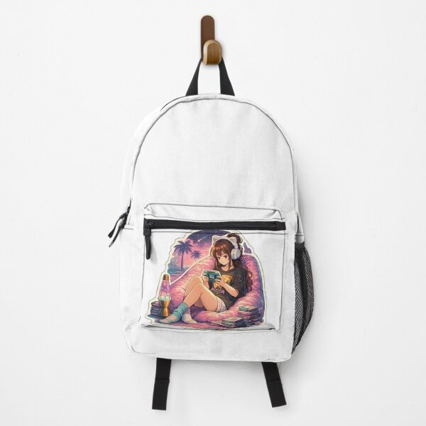 Item preview, Lo Fi Girl Retro Gaming Anime Aesthetic Vaporwave Gamer Girl Cozy 90s Anime Sticker designed and sold by Art-Selling.