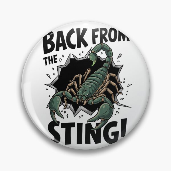 Item preview, Scorpion Sting Graphic Design, Back from the Sting Dark Aesthetic Animal Art, Edgy Desert Creature Illustration, Sticker Phone Case Mug Gift designed and sold by ColorFlick.