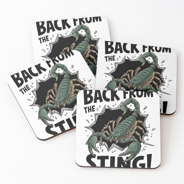 Item preview, Scorpion Sting Graphic Design, Back from the Sting Dark Aesthetic Animal Art, Edgy Desert Creature Illustration, Sticker Phone Case Mug Gift designed and sold by ColorFlick.