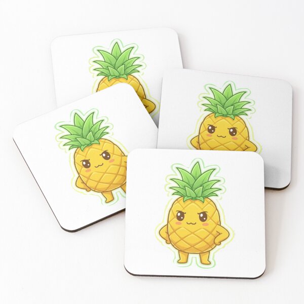 Item preview, Confident Pineapple Cool Kawaii Fruit Sticker designed and sold by Dakochaaan.