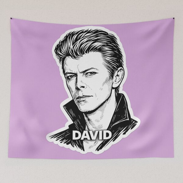 Item preview, David Bowie – Bold Line Art Tribute Portrait by Lulu Leb designed and sold by LuluLeb.