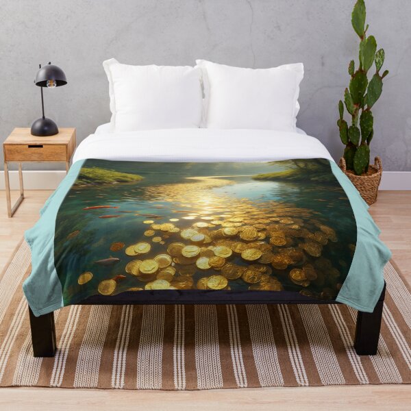 Item preview, Paisaje del río Golden Coins designed and sold by Creative Visualize.