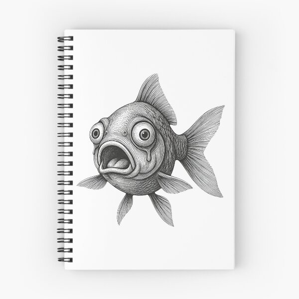 Item preview, Detailed illustration of a shocked goldfish designed and sold by AdCoL.