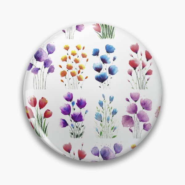 Item preview, Patten with bouquets of flowers White background designed and sold by VitSArt.