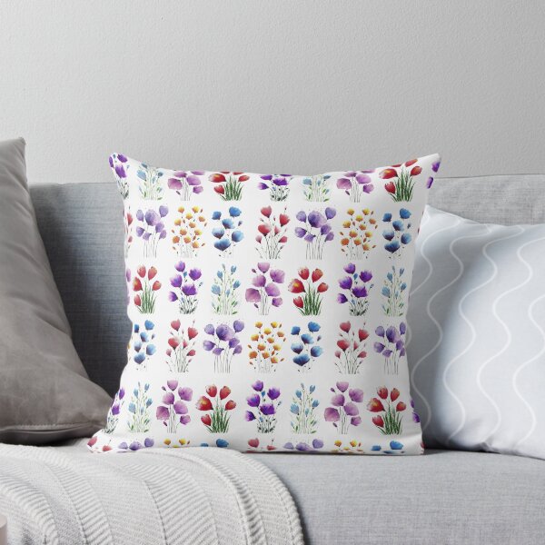 Item preview, Patten with bouquets of flowers White background designed and sold by VitSArt.