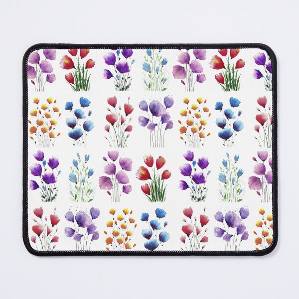 Item preview, Patten with bouquets of flowers White background designed and sold by VitSArt.