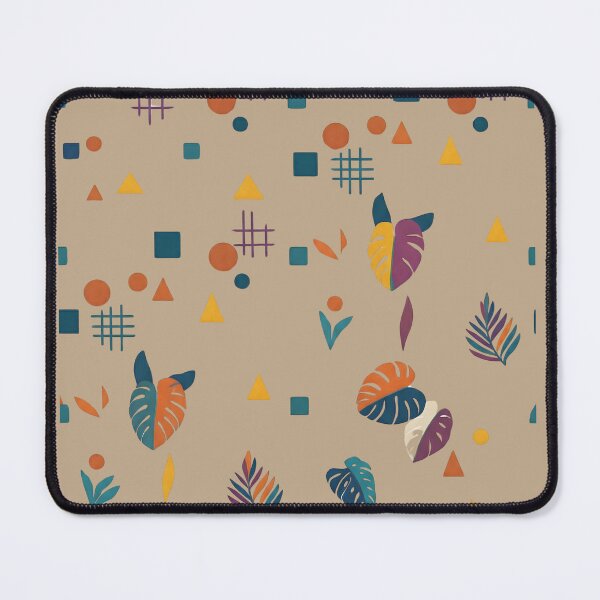 Artikelvorschau, Abstract Geometric Pattern with Tropical Leaves entworfen und verkauft von NK-Studios .