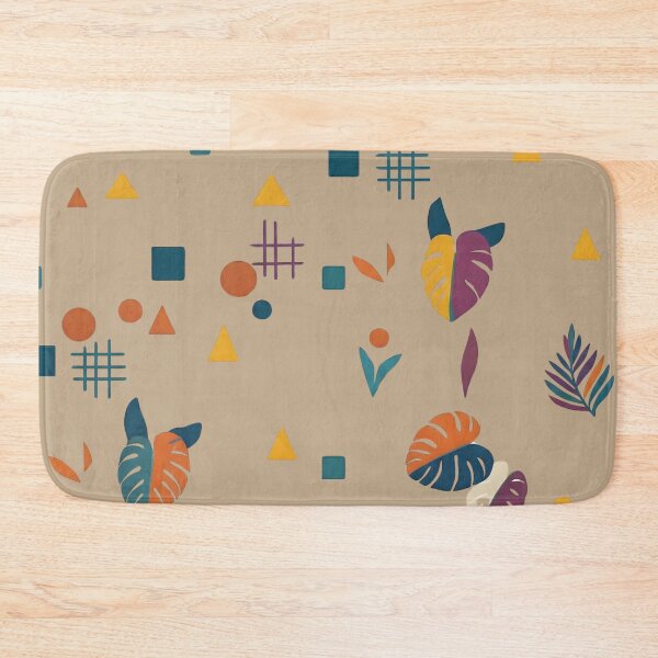 Item preview, Abstract Geometric Pattern with Tropical Leaves designed and sold by NK-Studios .