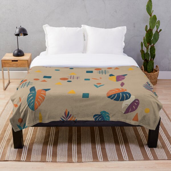 Item preview, Abstract Geometric Pattern with Tropical Leaves designed and sold by NK-Studios .