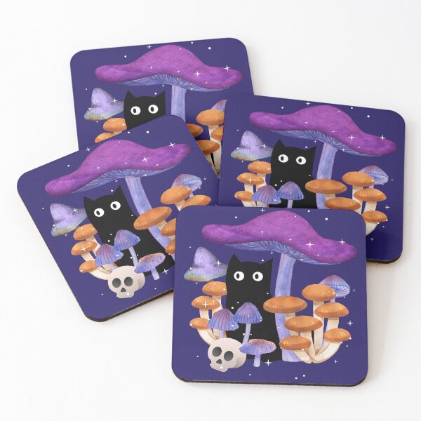 Item preview, Mushroom meows at dusk designed and sold by InkRiot Studios.