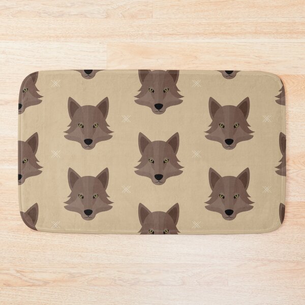 Item preview, Wolf heads on brown designed and sold by reneesillus.