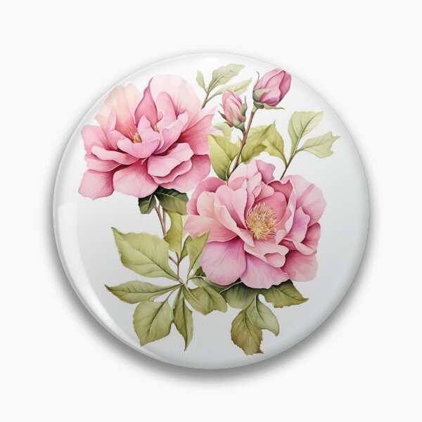 Item preview, Pink Peony Bouquet with Green Leaves - Elegant Romantic Floral Art Print designed and sold by DesignArtist.ia.
