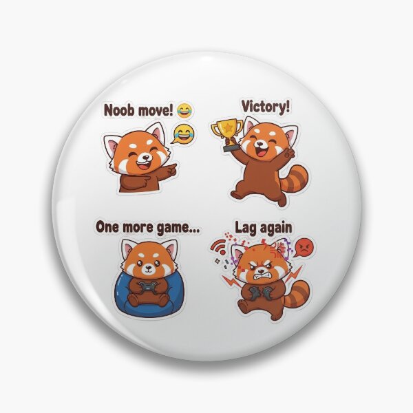 Item preview, ? Gamer Red Panda Sticker Pack designed and sold by mayukh1982.
