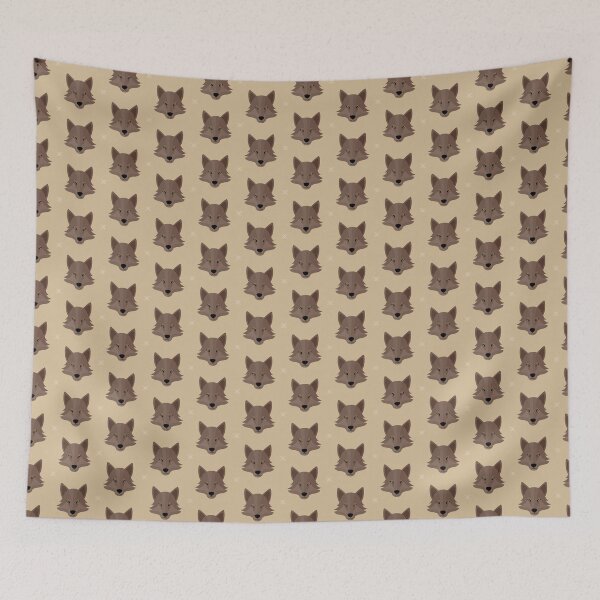 Item preview, Wolf heads on brown designed and sold by reneesillus.