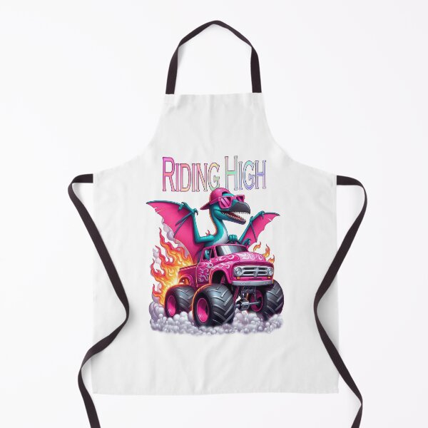 Item preview, Dinosaur flying high on a monster truck designed and sold by LoneAngel.
