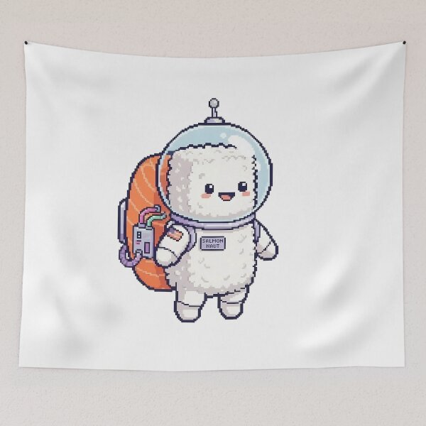 Item preview, Sushi Astronaut Pixel Art - Cute Kawaii Nigiri Space Adventure designed and sold by Art-Selling.