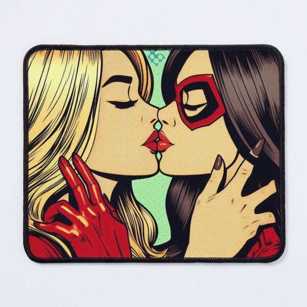 Item preview, Superheroines kissing designed and sold by FairyNoah.