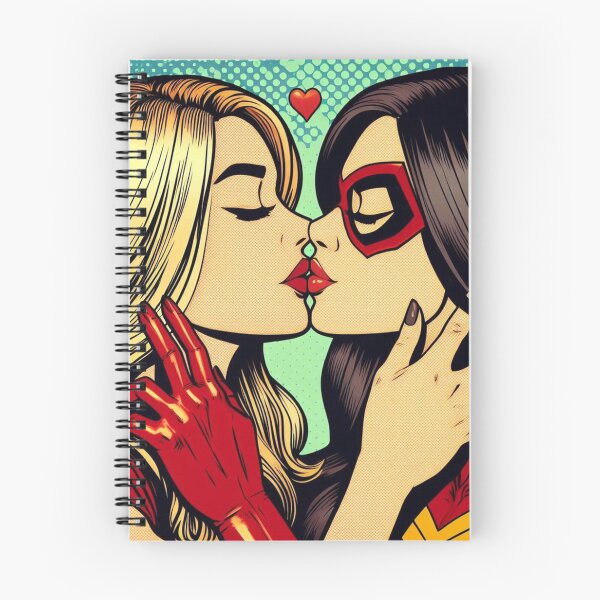 Item preview, Superheroines kissing designed and sold by FairyNoah.