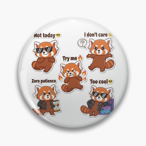 Item preview, ? Attitude & Savage Red Panda Sticker Pack designed and sold by mayukh1982.