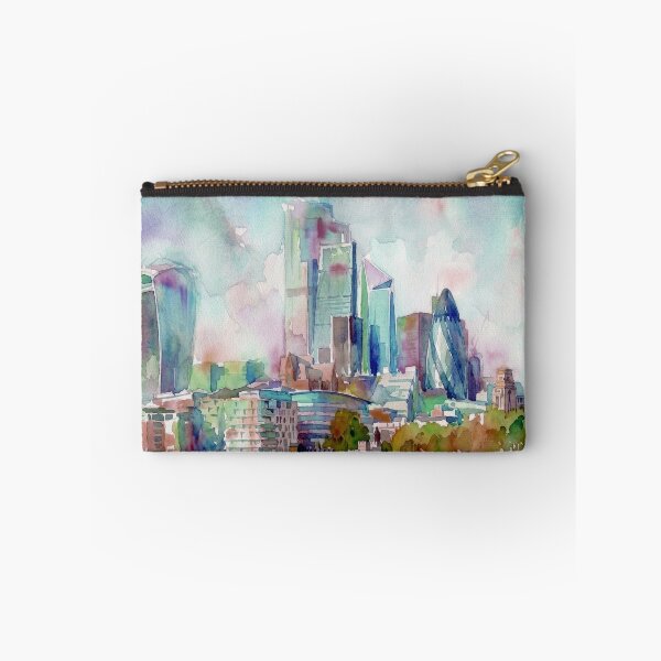 Item preview, London City Skyline Watercolor Panorama designed and sold by caracatita75.