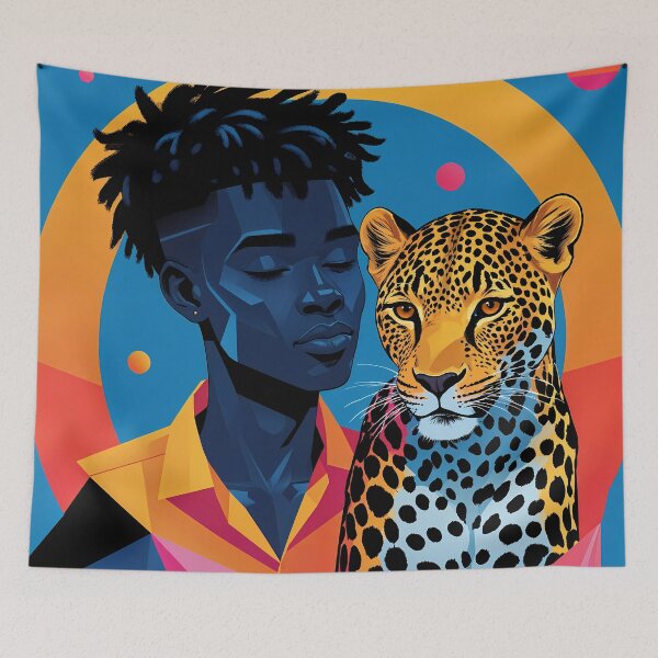 Item preview, African with leopard designed and sold by LioTou.