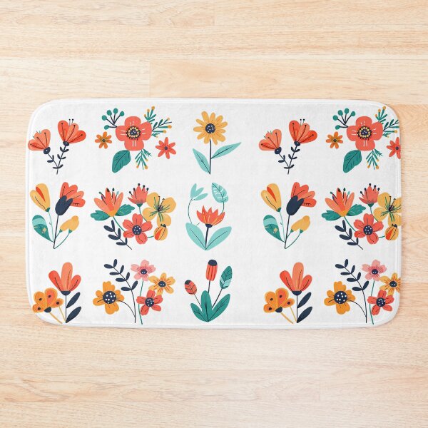 Item preview, Colorful Folk Art Floral Elements Set - Vibrant Botanical Sticker Collection designed and sold by DesignArtist.ia.