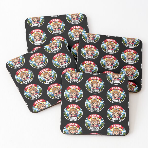 Item preview, Team Subs Anime Gamer Girl Badge Design designed and sold by TeeTimeTreasure.