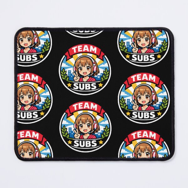 Item preview, Team Subs Anime Gamer Girl Badge Design designed and sold by TeeTimeTreasure.