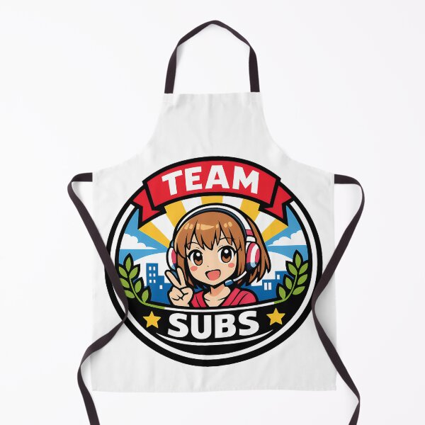 Item preview, Team Subs Anime Gamer Girl Badge Design designed and sold by TeeTimeTreasure.