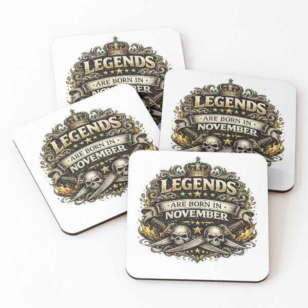 Item preview, Legends Are Born In November – Vintage Masculine Birthday Design – November Birthday Gift Idea designed and sold by Szapeee.