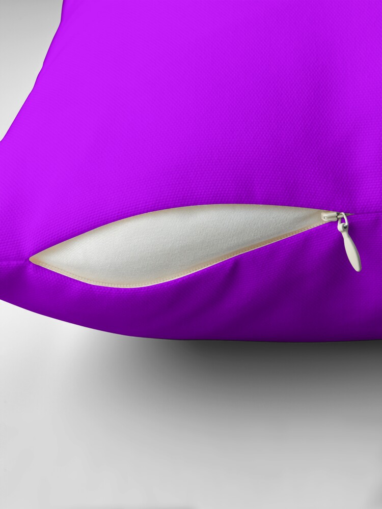 Thumbnail 2 of 4, Pillow, Solid Colour | Electric Purple | Neon purple 2 designed and sold by ozcushions.