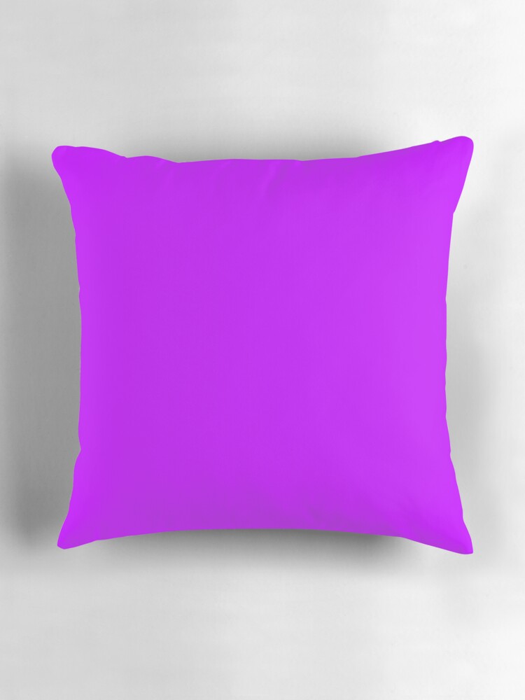 Thumbnail 3 of 4, Pillow, Solid Colour | Electric Purple | Neon purple 2 designed and sold by ozcushions.
