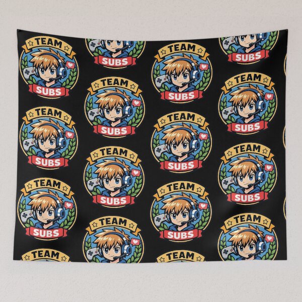 Item preview, Team Subs Anime Gamer Boy Badge Design designed and sold by TeeTimeTreasure.