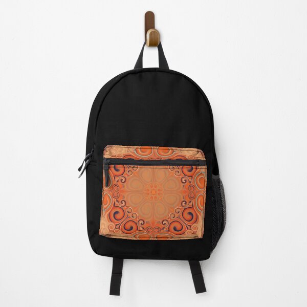 Item preview, mandala art with orange and blue designed and sold by Feral Lines Studio .