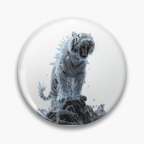 Item preview, Majestic Frost Tiger with Glowing Blue Eyes designed and sold by Quotable Gear.