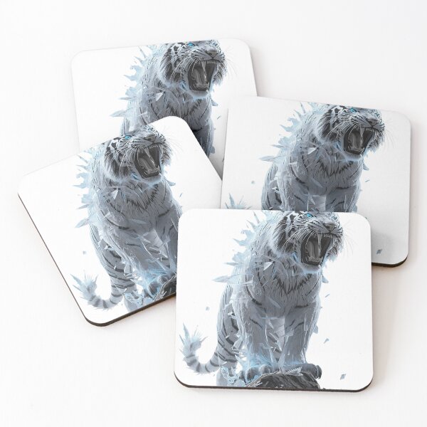 Item preview, Majestic Frost Tiger with Glowing Blue Eyes designed and sold by Quotable Gear.