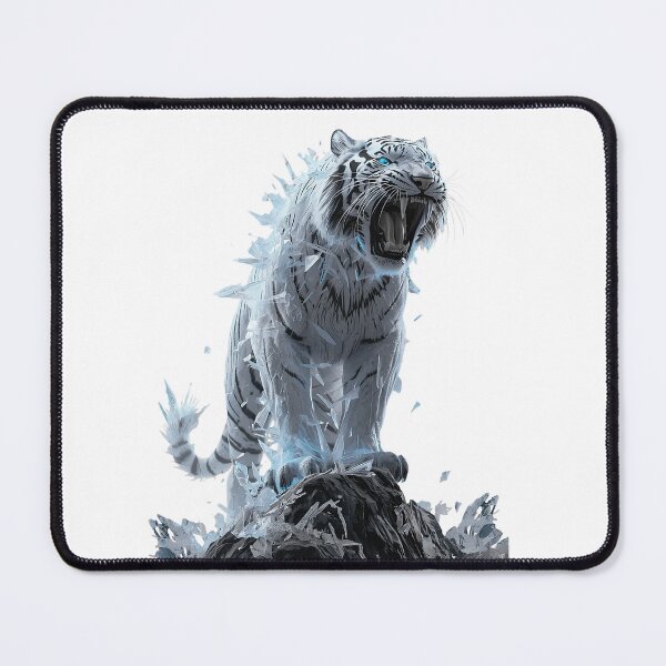 Item preview, Majestic Frost Tiger with Glowing Blue Eyes designed and sold by Quotable Gear.