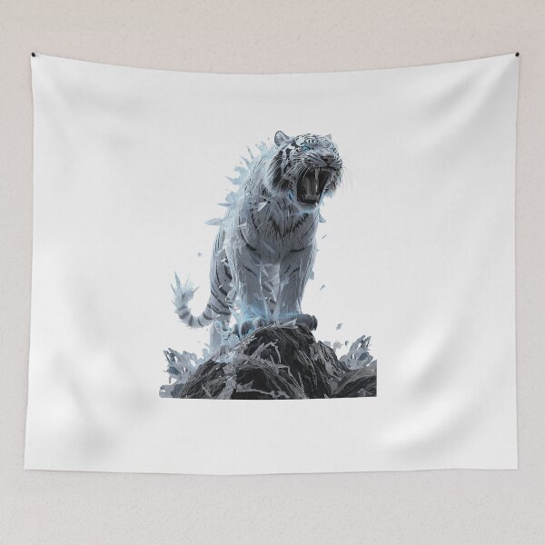 Item preview, Majestic Frost Tiger with Glowing Blue Eyes designed and sold by Quotable Gear.