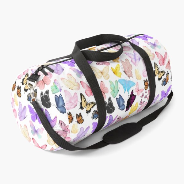 Item preview, Colorful Butterfly Pattern on Black Background designed and sold by Cutethings3.