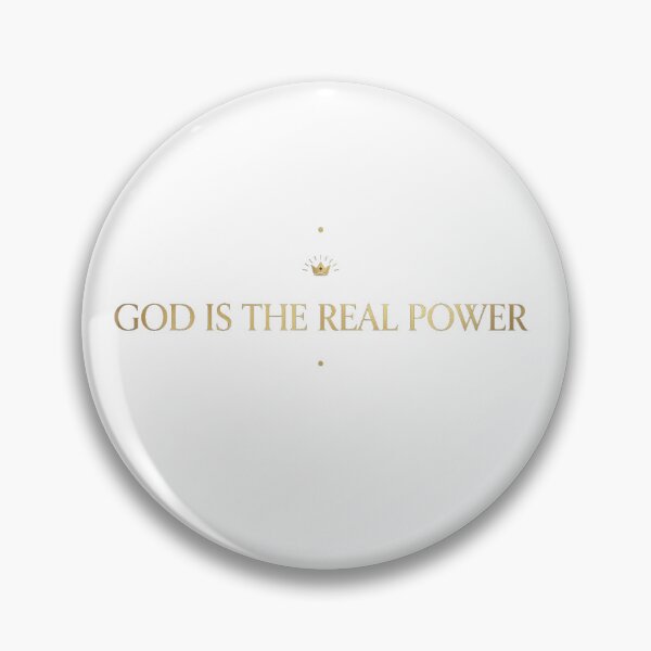 Item preview, God Is the Real Power Gold Foil Typography designed and sold by AuroraWealthHouse.