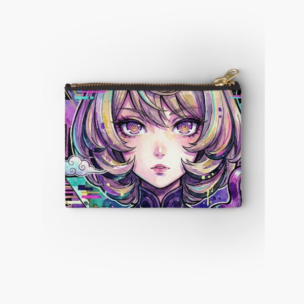 Item preview, Yidhari ZZZ Blonde Swirly Hair Purple Tentacles Vaporwave Neon designed and sold by Senpaiwaves.