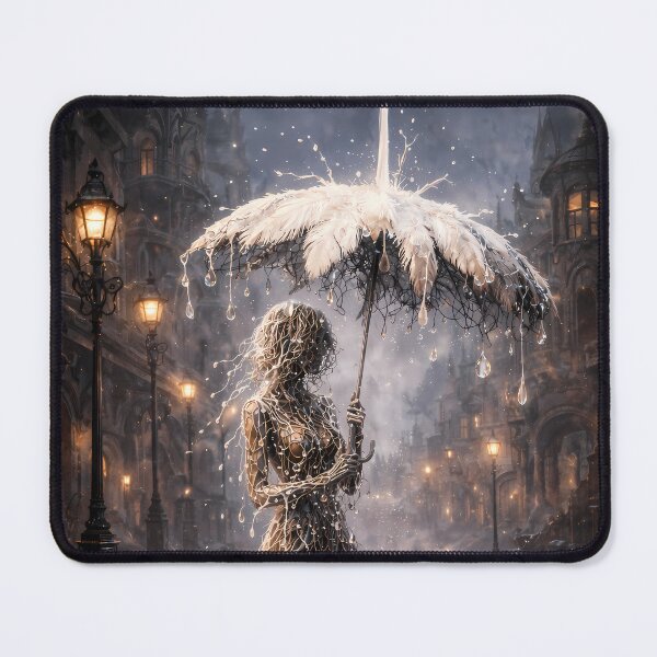 Item preview, Surreal Umbrella Woman Rain Fantasy Artwork designed and sold by KnitOfShadoF.