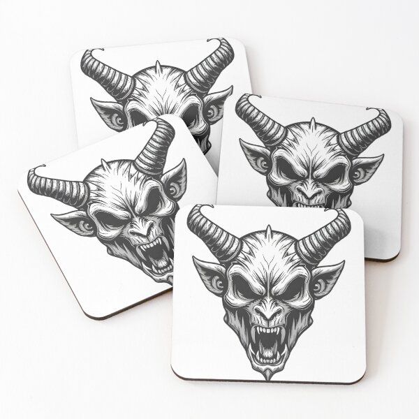 Item preview, Demonic Goat Skull – Dark Gothic Horned Beast Illustration designed and sold by Kavya Art.